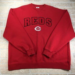 Cincinnati Reds MLB Baseball adidas Red Heavy Cotton Blend Sweatshirt Men's XL